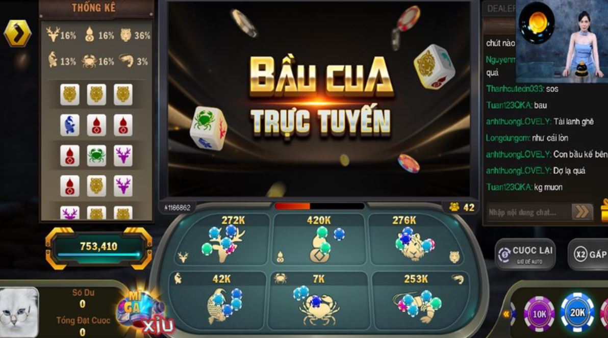 Bầu cua trực tuyến 