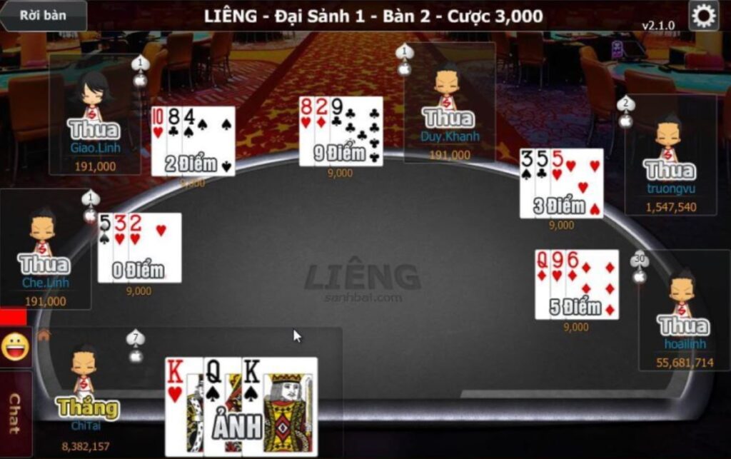cược Liêng - 3 cây 