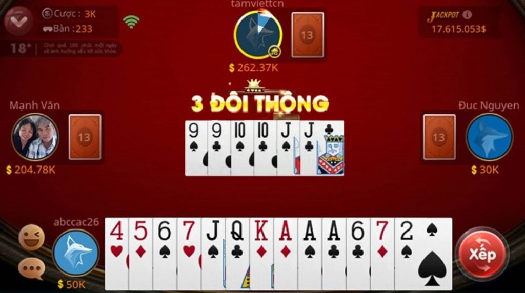 Mẹo đánh Tiến Lên Miền Nam - ba đôi thông