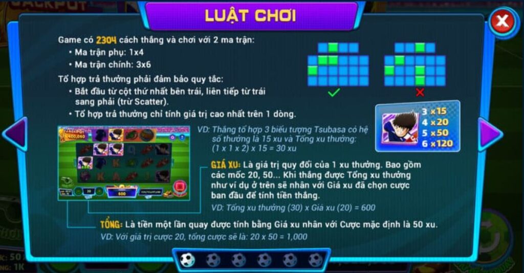 nổ hũ Giấc Mơ World Cup - luật chơi
