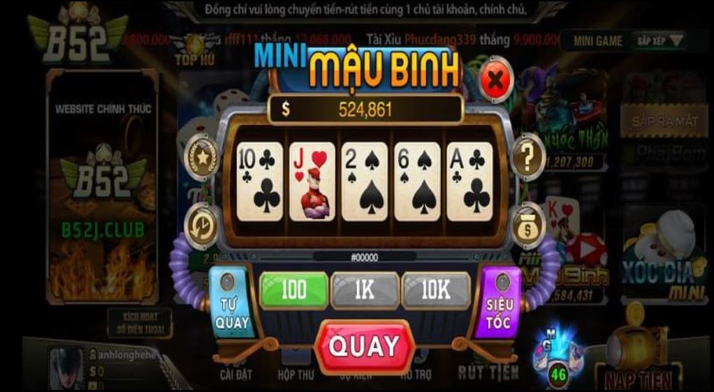 cách chơi mini Mậu Binh