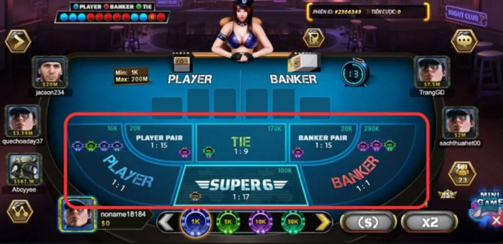 kinh nghiệm chơi Super Baccarat 6