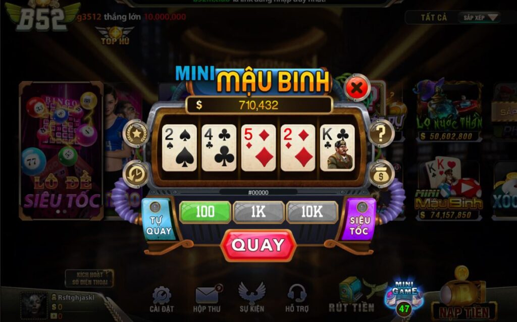 Hướng dẫn chơi mini Mậu Binh