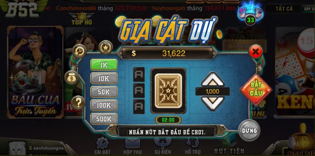 Mini game Gia Cát Dự - luật chơi